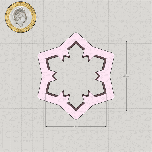 Snowflake 3 Cookie Cutter