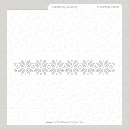 Snowflake Border Stencil