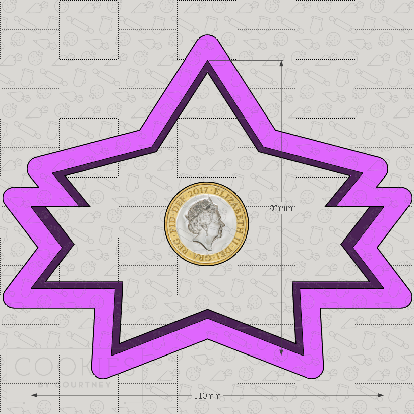 Large Star with Banner Cookie Cutter