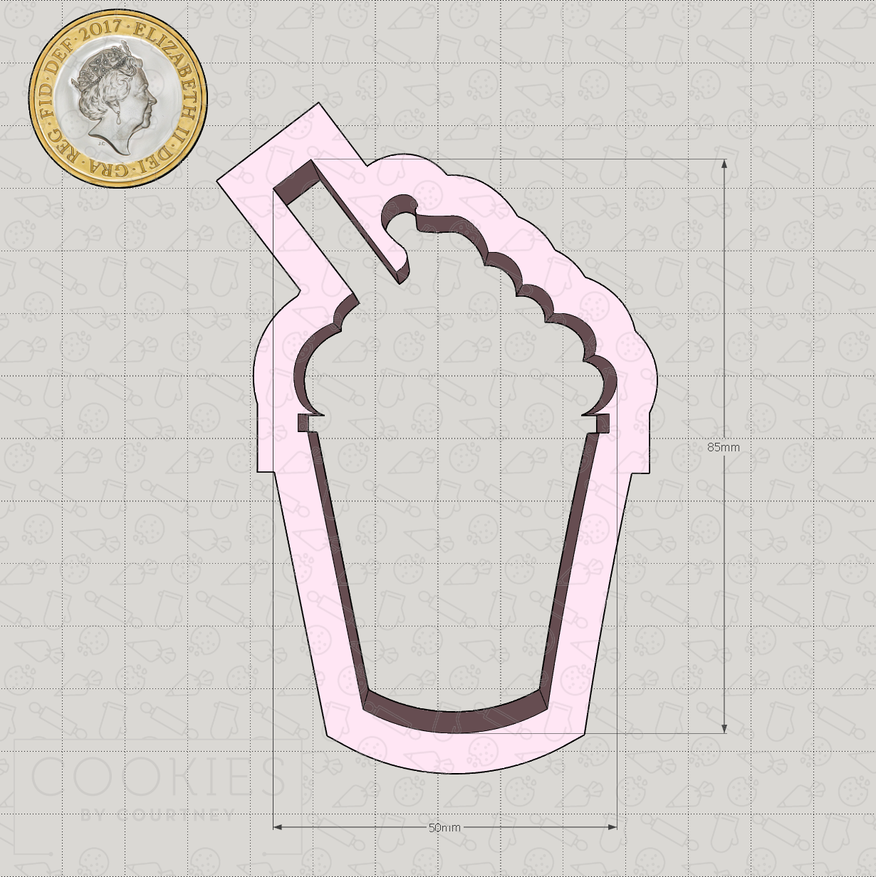 Iced Coffee Drink Cookie Cutter