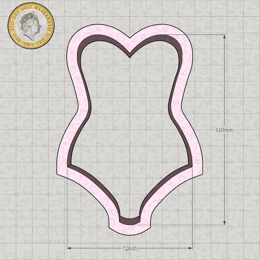 Swimsuit 2 Cookie Cutter