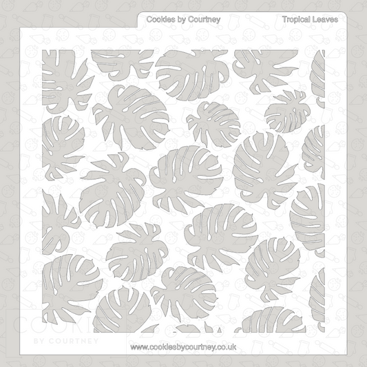 Tropical Leaves Stencil