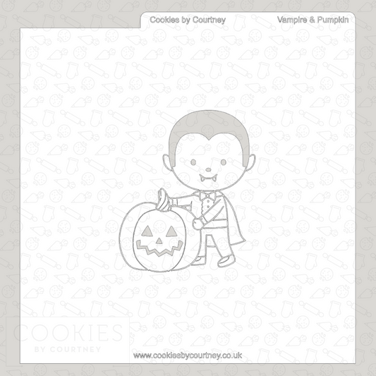 Vampire and Pumpkin - PYO Stencil