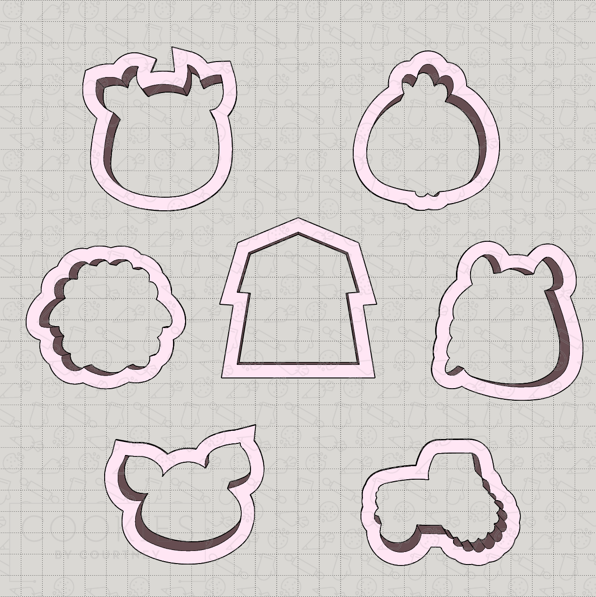 Very Vero Sweets by Design - Farm Cookie Cutter Set