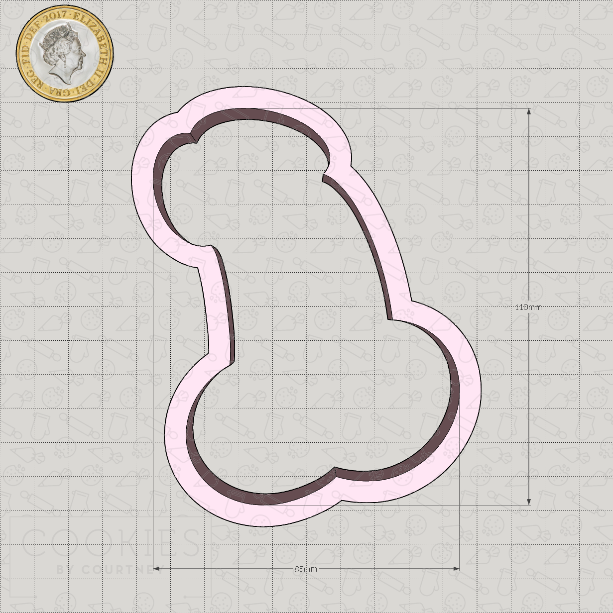 Wonky Penis Cookie Cutter